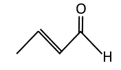 But-2-enal's skeletal formula