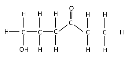 An organic molecule with both an alcohol and a ketone functional group