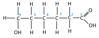 Numbering the organic molecule's main chain